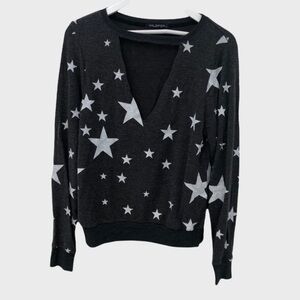 Wildfox Disco Stars Cutout Pullover Top